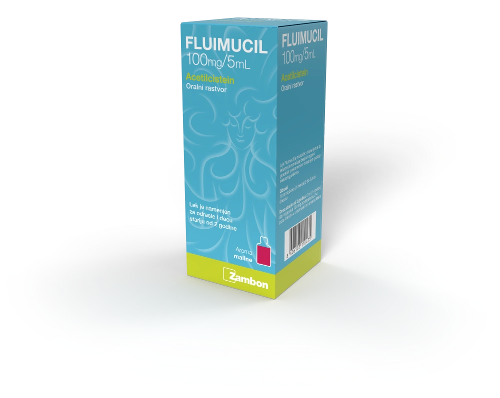 Bonifar Fluimucil 100mg aroma maline OTC
